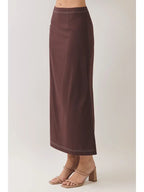 Contrast Stitch Maxi Skirt
