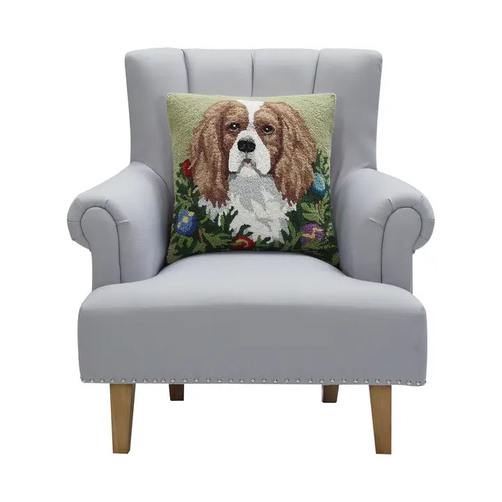 Holiday King Cavalier Spaniel Hook Pillow