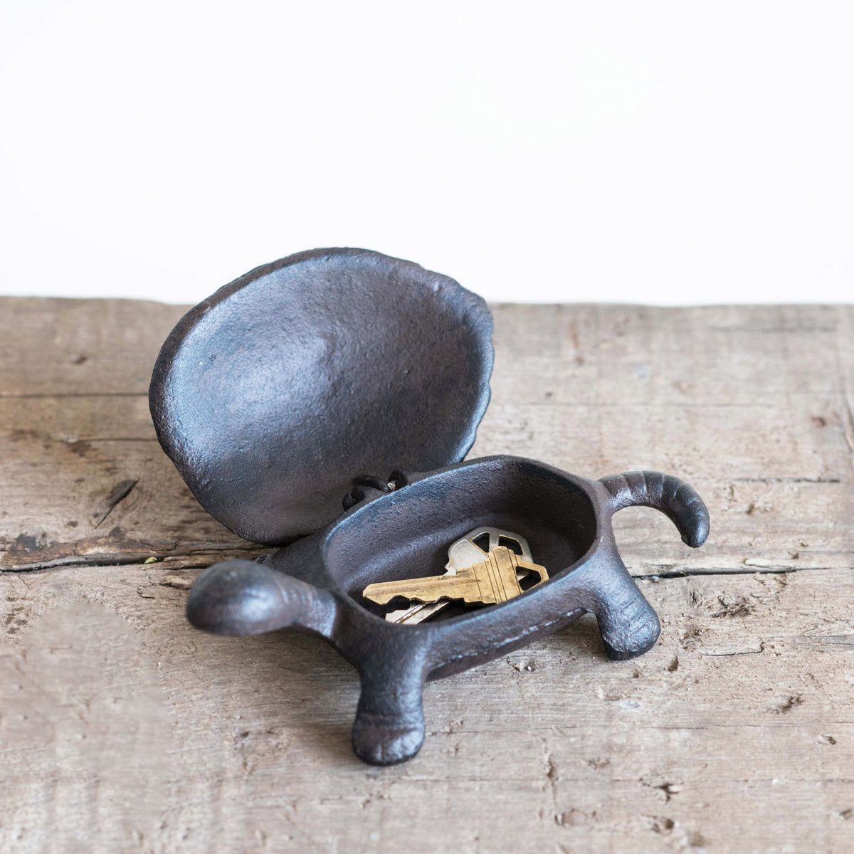 Decorative Cast Iron Turtle Key  Box