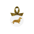 Gold Leaf Dog Breed Acrylic Ornament - Dachshund