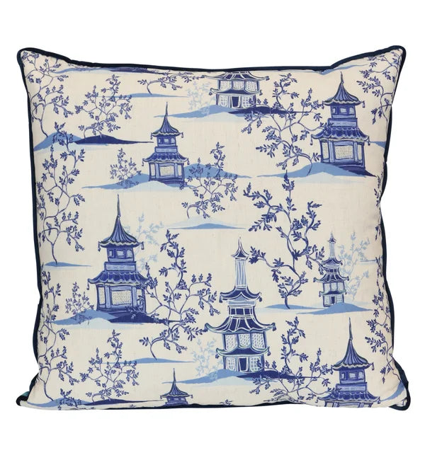 Blue & White Chinoiserie Pillow