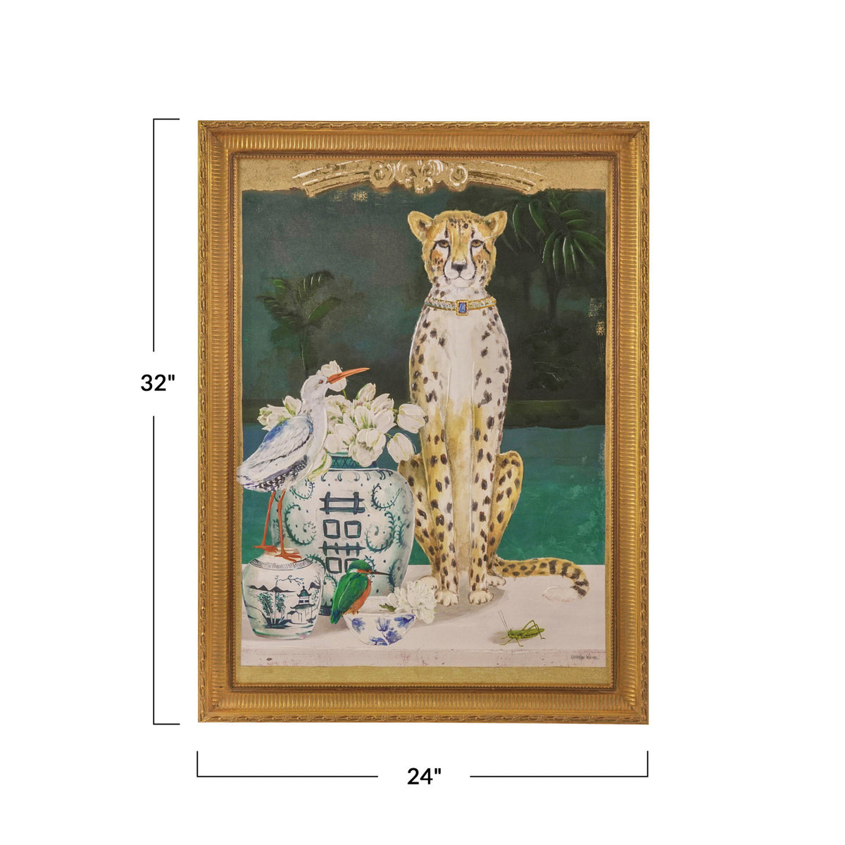 Cheetah & Urn Art