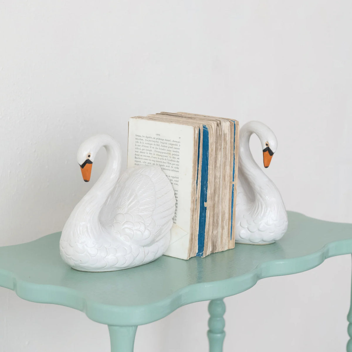 Pair of Swan Bookends