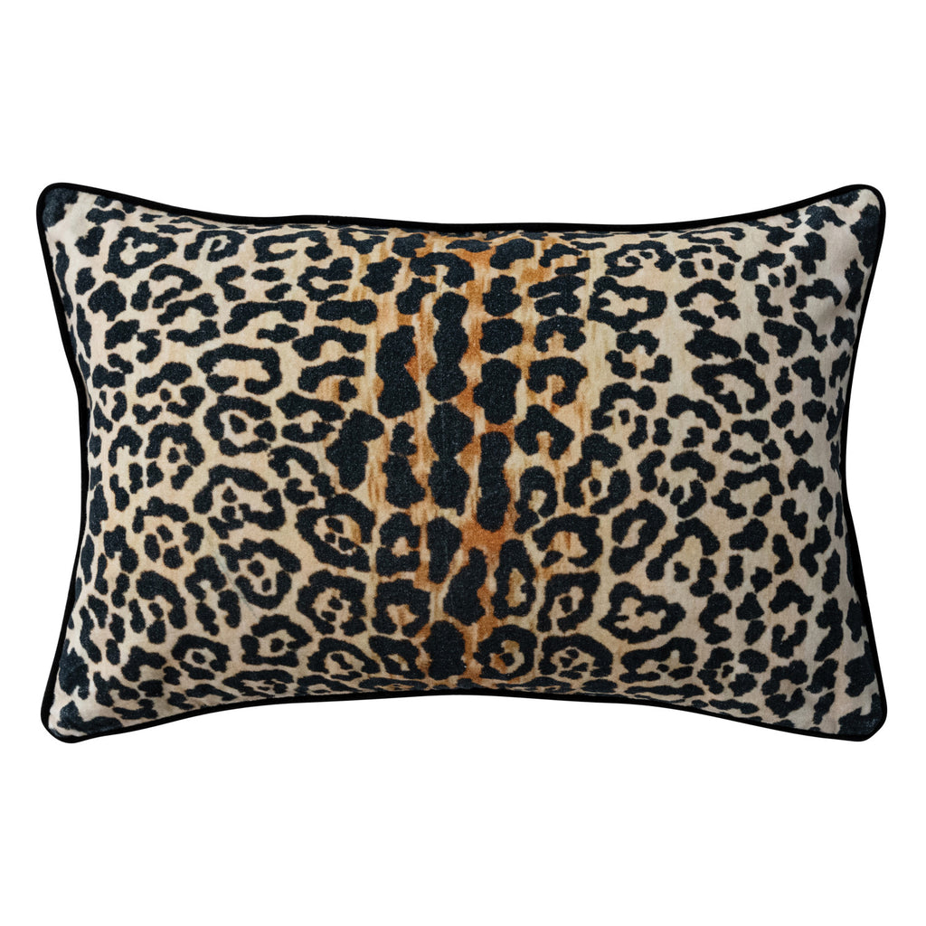 Cotton Velvet Leopard Pillow