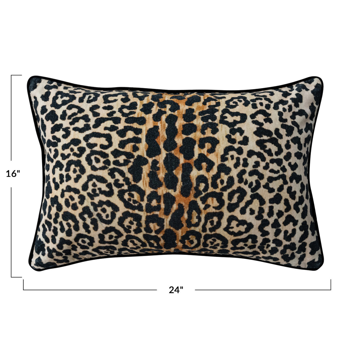 Cotton Velvet Leopard Pillow