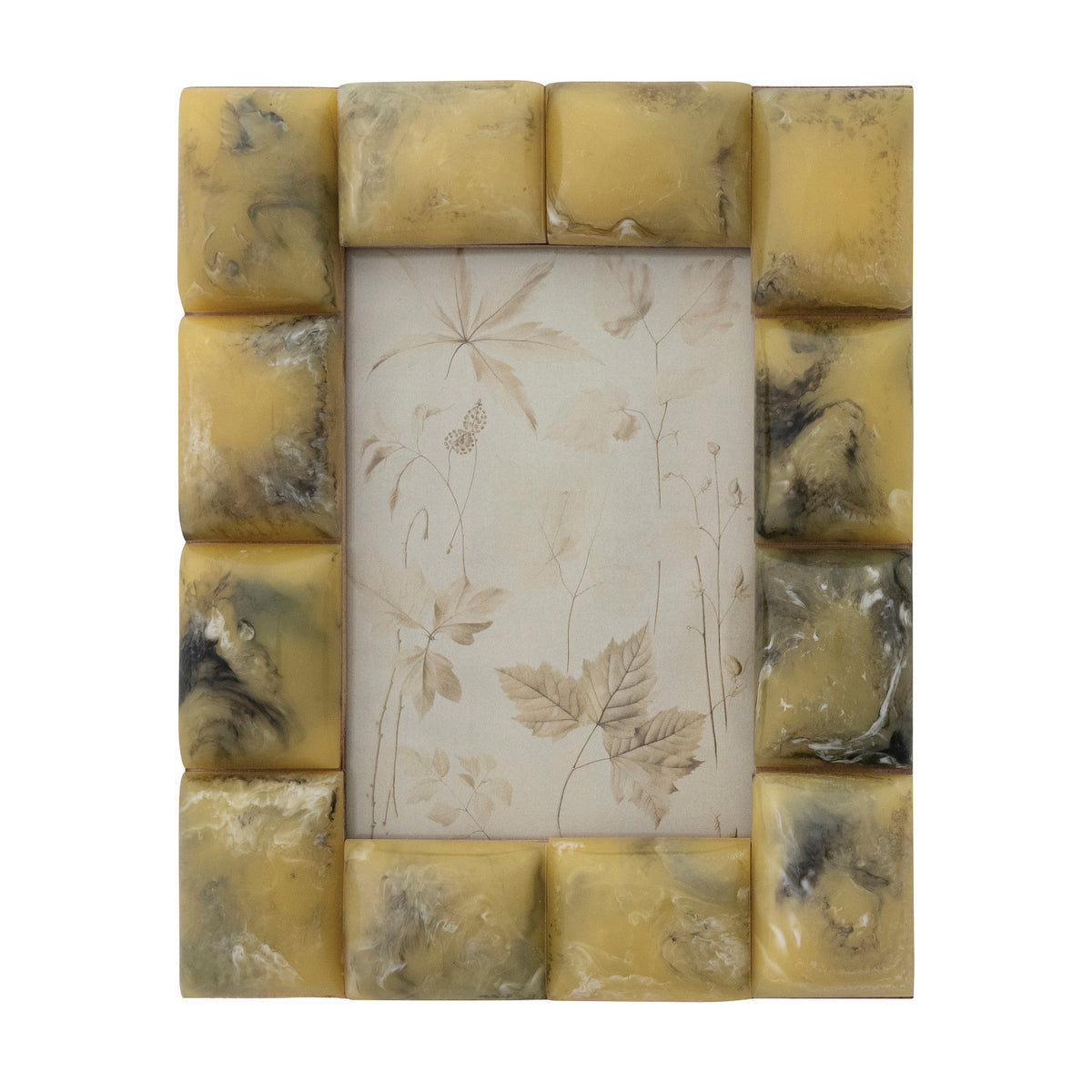 MDF & Marbled Resin Tile Photo Frame, Green