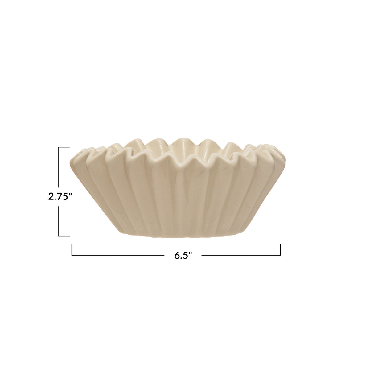 Fluted White Bowl