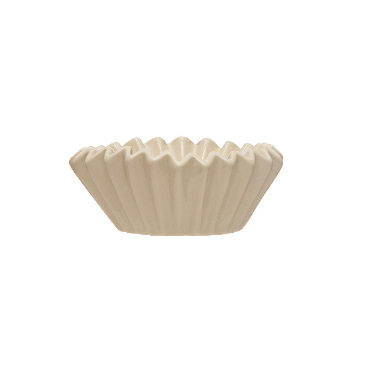 Fluted White Bowl