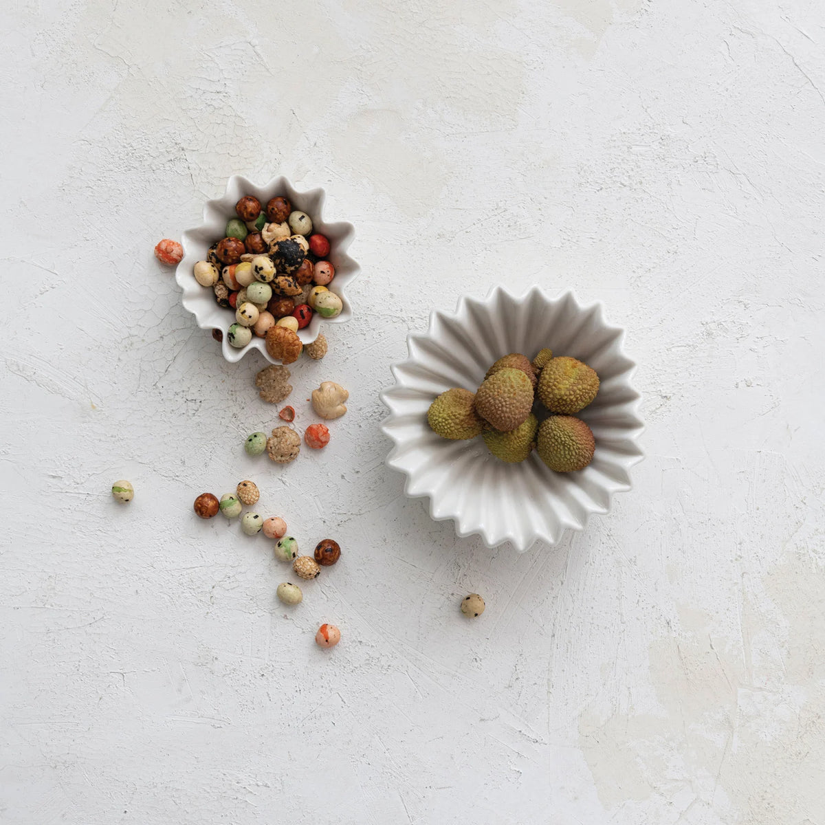 Fluted White Bowl