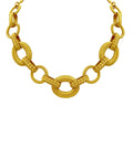 Textured Oval Chain Necklace