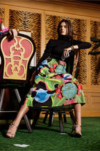 Keaton Mixed Media Turtle Neck Dress