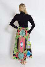 Keaton Mixed Media Turtle Neck Dress