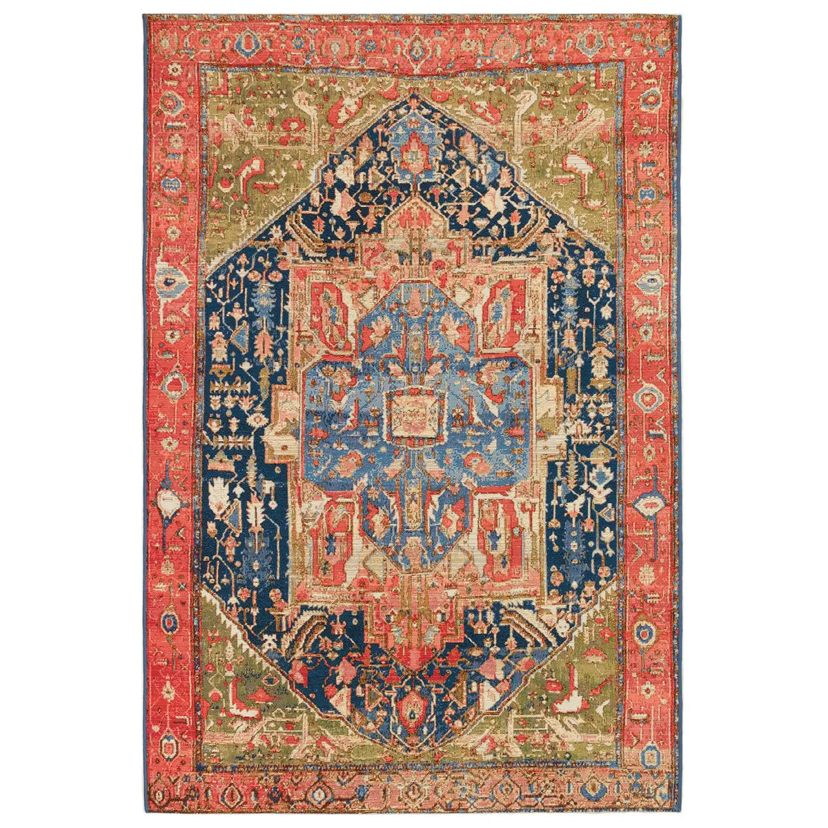 8'10" x 11'9" Marina Heriz Indoor/Outdoor Area Rug