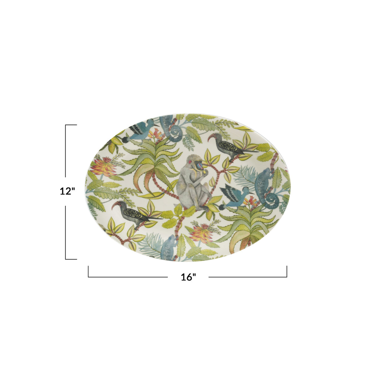 Oval rainforest platter