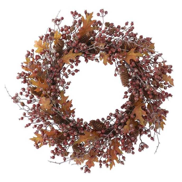 Rosehip Twig & Pinecone Wreath