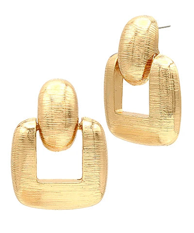 Square Door Knocker Earrings