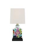 13" Tobacco leaf Porcelain Mini Lamp