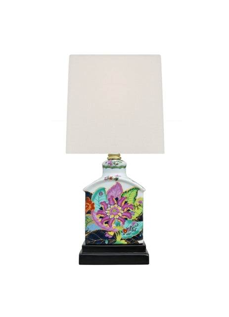 13" Tobacco leaf Porcelain Mini Lamp